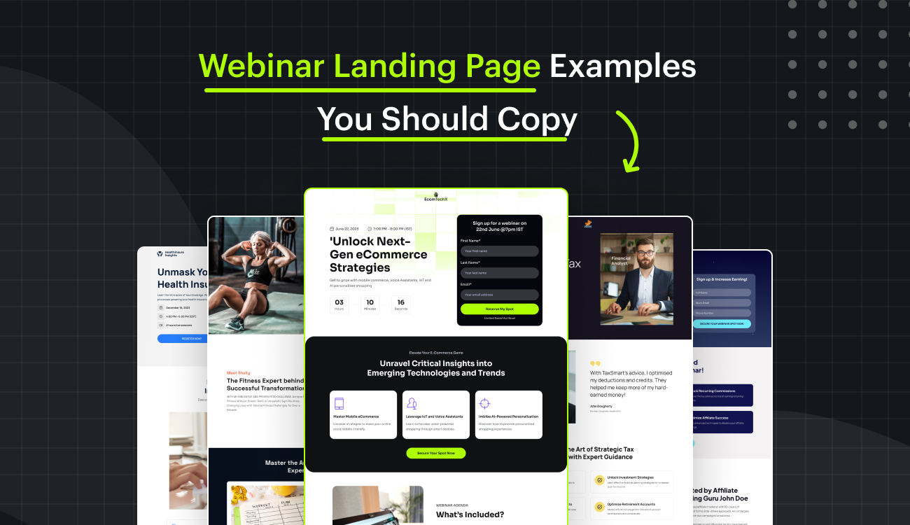 Webinar Landing Page Template Examples You Should Copy